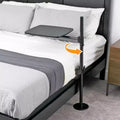 Able Life Universal Overbed Table, Adjustable Bedside Swivel Tray & Laptop Desk, Black