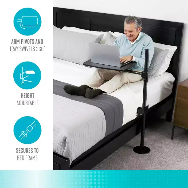 Table de lit universelle, plateau pivotant réglable pour chevet