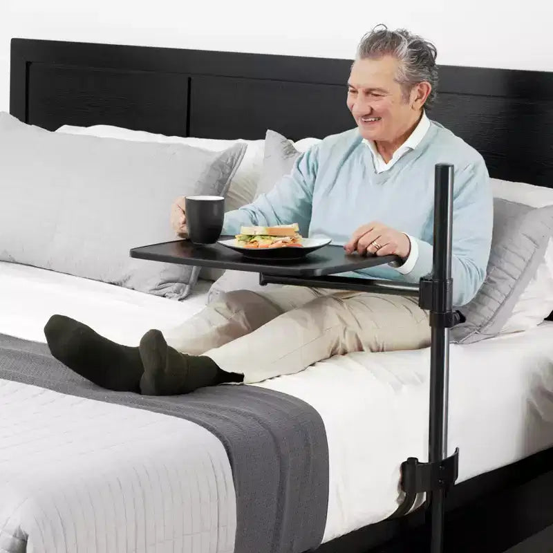 Table de lit universelle, plateau pivotant réglable pour chevet