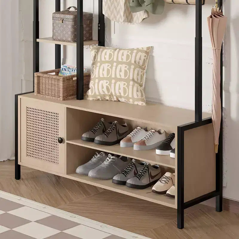 Meuble d'entrée avec banc et rangement à chaussures
