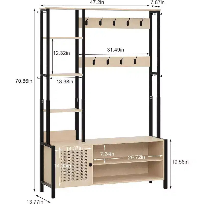 Meuble d'entrée avec banc et rangement à chaussures