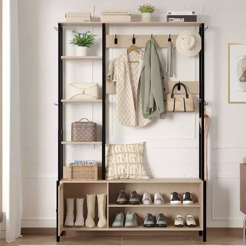 Meuble d'entrée avec banc et rangement à chaussures