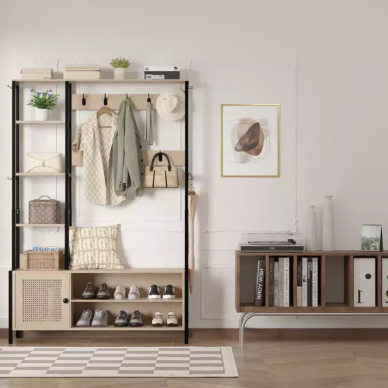 Meuble d'entrée avec banc et rangement à chaussures