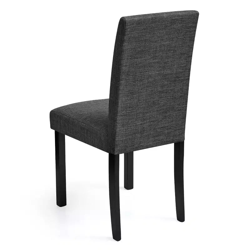 Chaise de salle à manger en bois massif et lin, chaise rembourrée