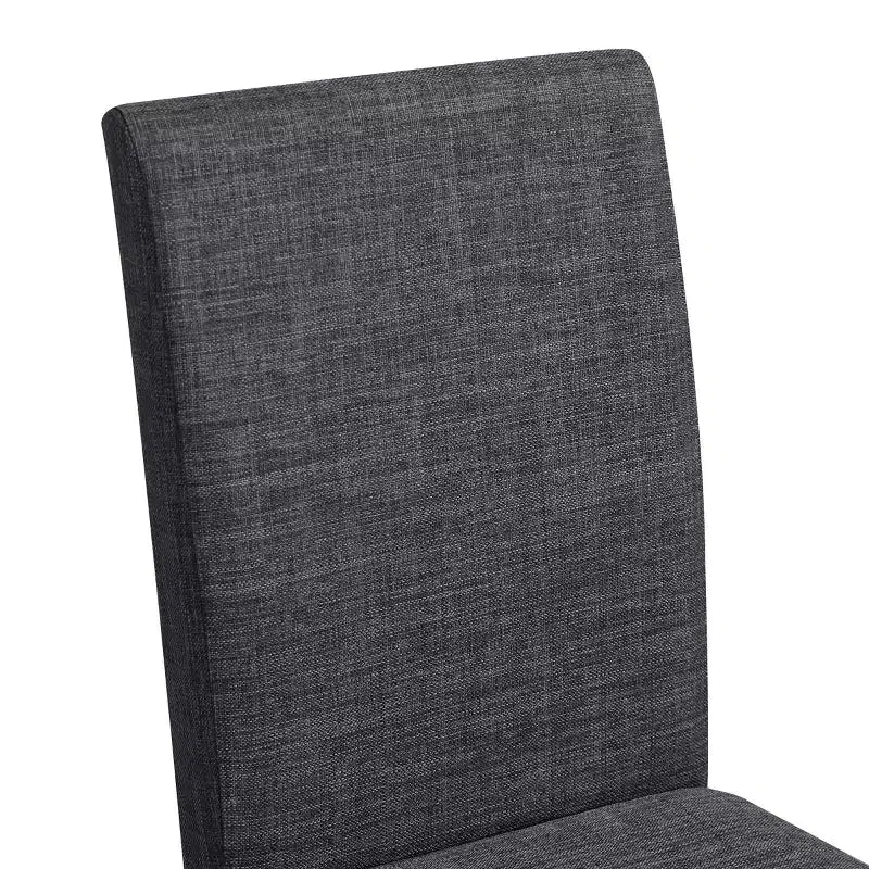 Chaise de salle à manger en bois massif et lin, chaise rembourrée