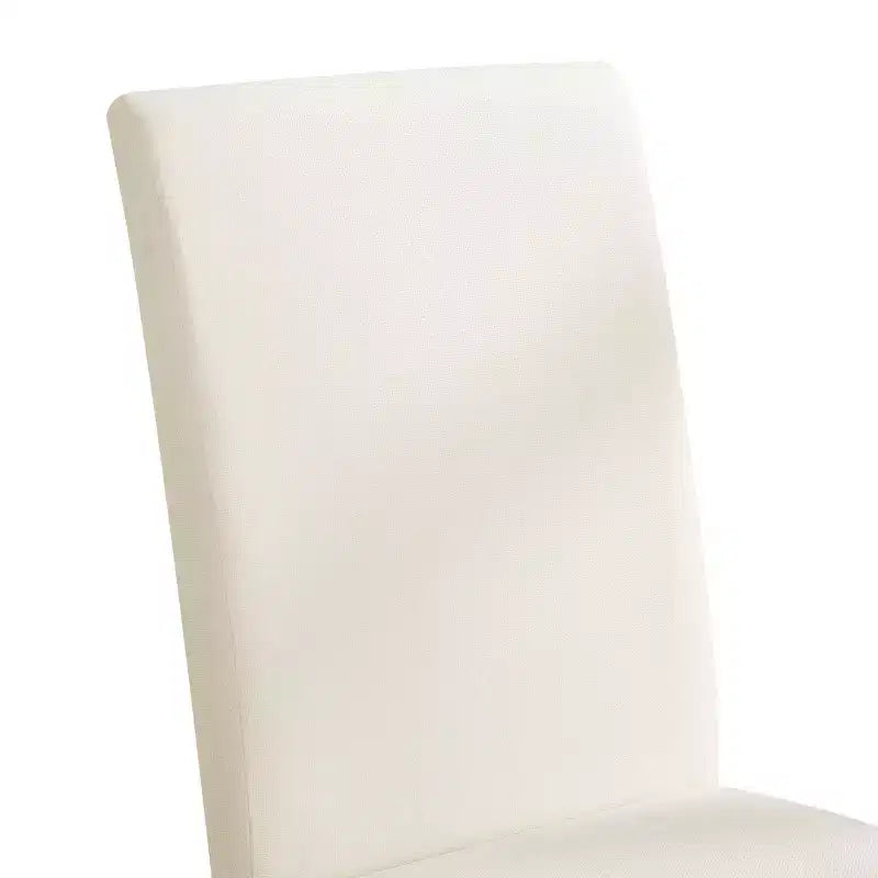 Chaise de salle à manger en bois massif et lin, chaise rembourrée