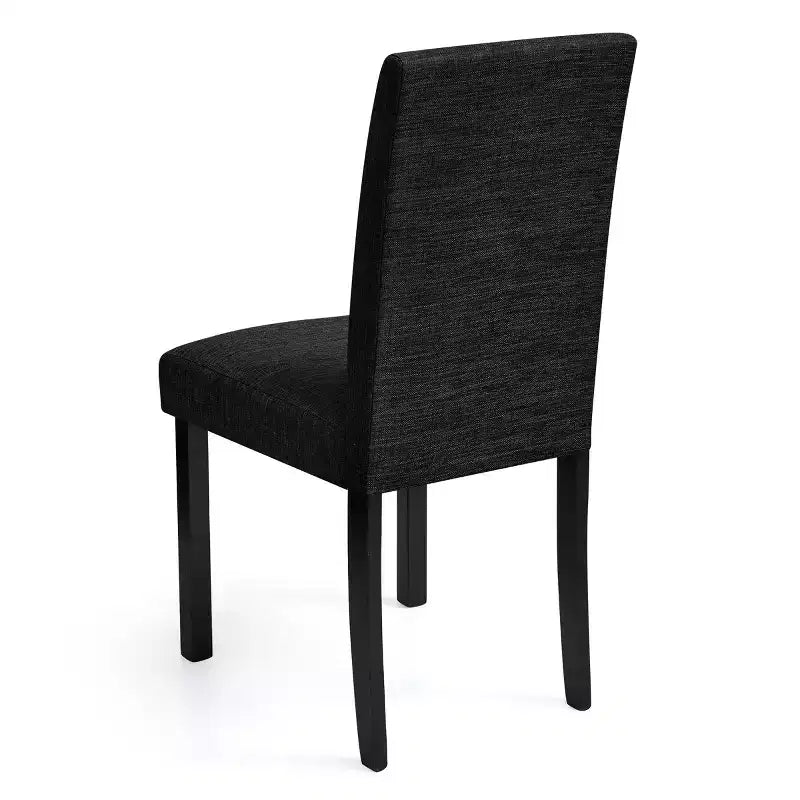 Chaise de salle à manger en bois massif et lin, chaise rembourrée