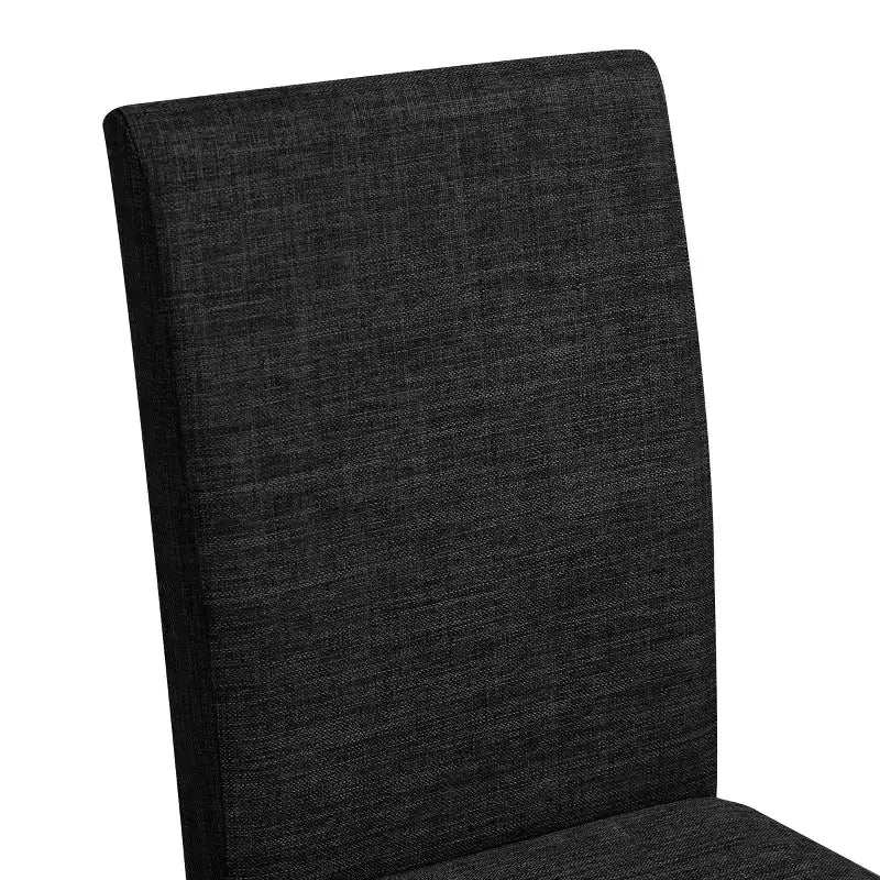 Chaise de salle à manger en bois massif et lin, chaise rembourrée