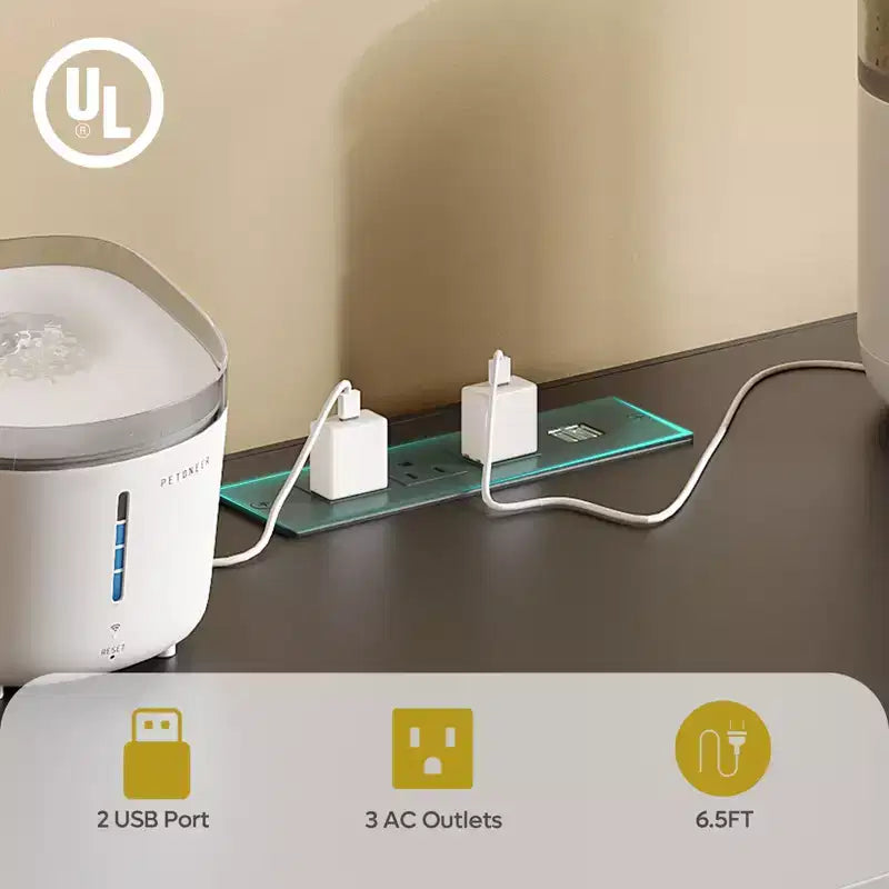 Meuble cache-litière pour chat avec station de charge et tapis de litière
