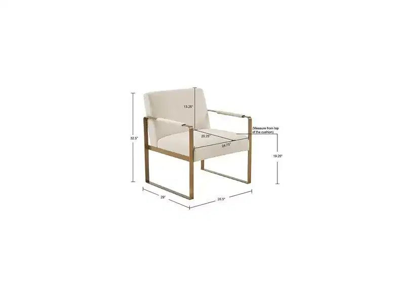 Fauteuil d'appoint décontracté avec dossier rembourré confortable