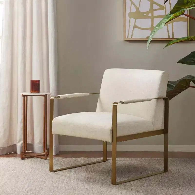 Fauteuil d'appoint décontracté avec dossier rembourré confortable