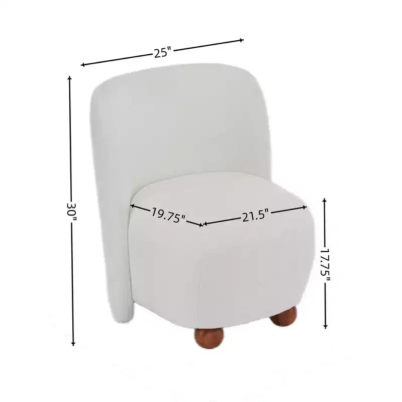 Fauteuils d'appoint - Fauteuil d'appoint moderne à dossier bas, fauteuils de salon sans accoudoirs rembourrés