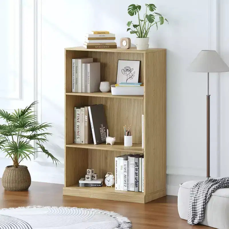 Meuble de Rangement Décoratif Noir Pratique à Veines de Bois