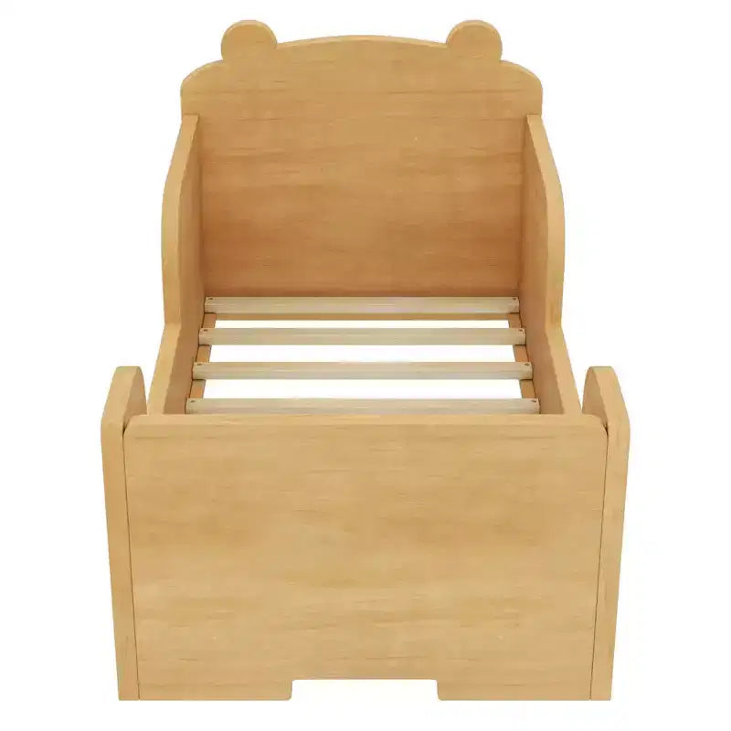Lit d'enfant en forme d'ours pour les 3-6 ans, cadre de lit pour tout-petits avec barrière de sécurité