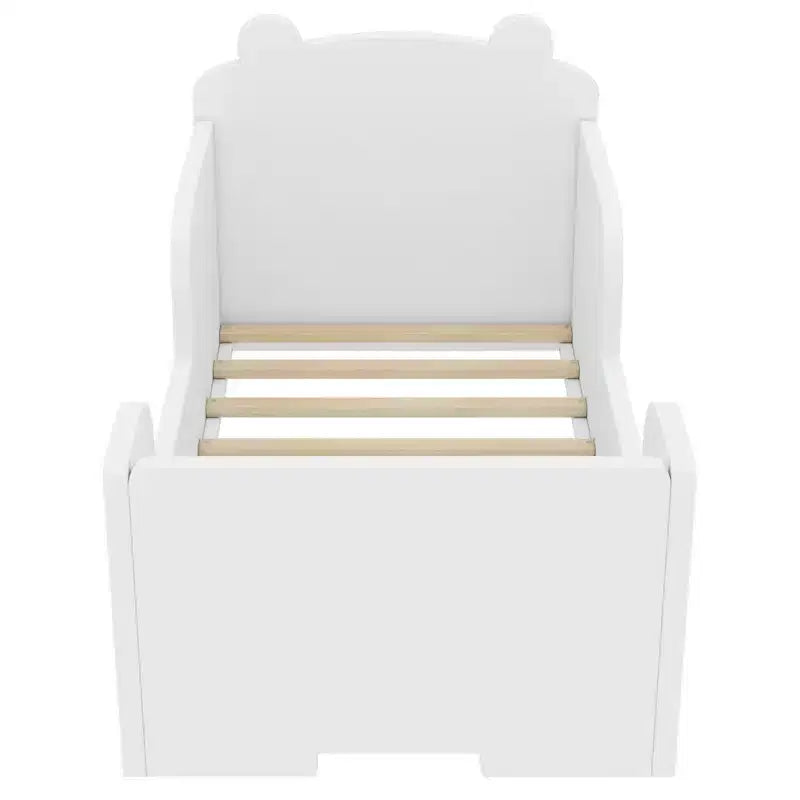 Lit d'enfant en forme d'ours pour les 3-6 ans, cadre de lit pour tout-petits avec barrière de sécurité