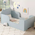 Lit d'enfant en forme d'ours pour les 3-6 ans, cadre de lit pour tout-petits avec barrière de sécurité