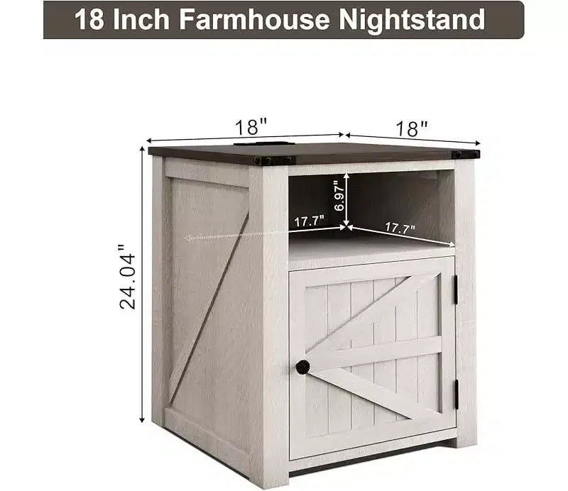 Table de chevet de ferme | Table de nuit de chevet