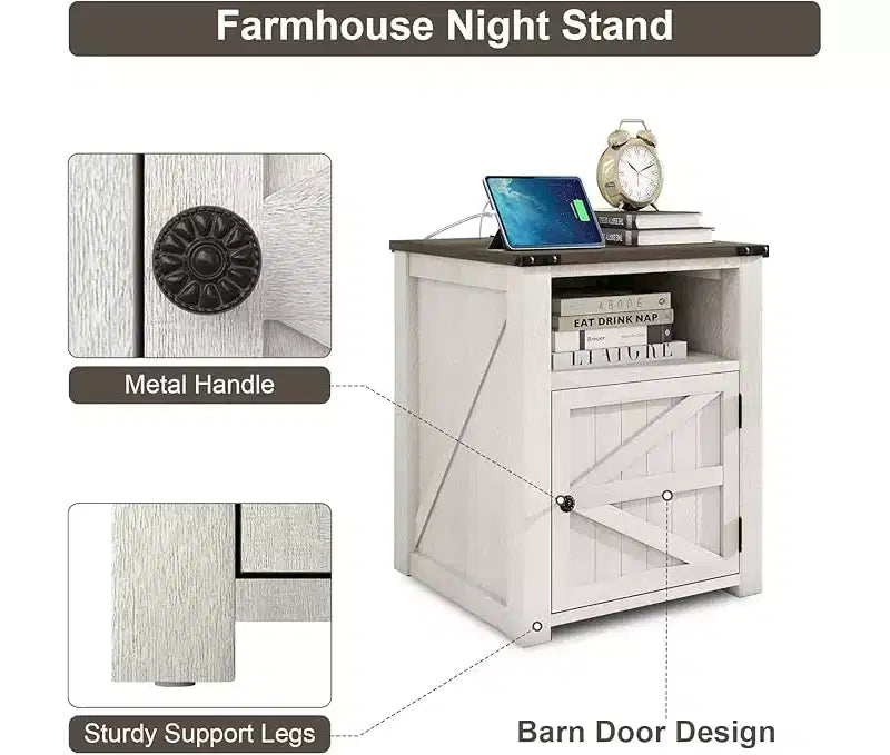 Table de chevet de ferme | Table de nuit de chevet