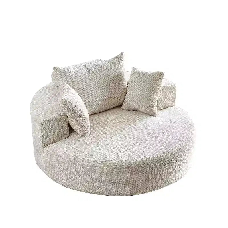 Fauteuil pivotant avec oreiller, fauteuil simple moelleux moderne