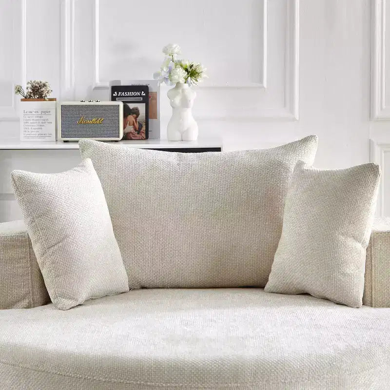 Fauteuil pivotant avec oreiller, fauteuil simple moelleux moderne
