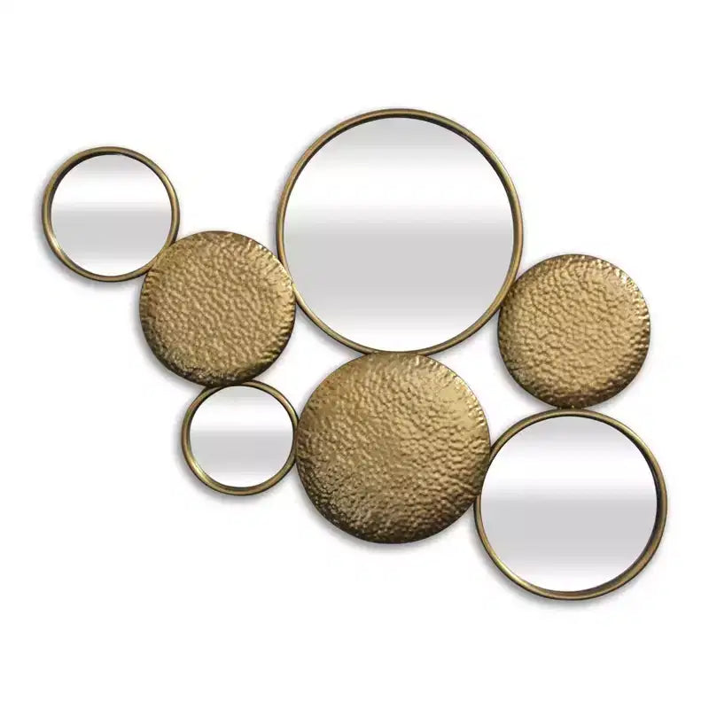 HomeRoots 37 Gold Metal And Mirrored Glass Wall Decor Accent Mirror