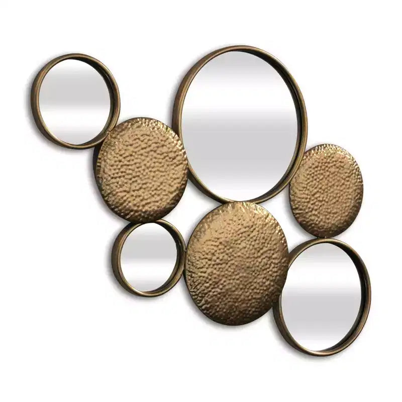 Métal doré et verre miroir
