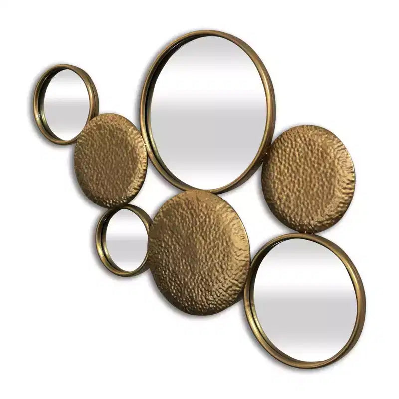 Métal doré et verre miroir