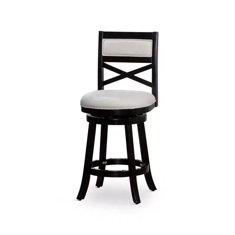 Tabouret de comptoir tournant moderne 24", chaise de salle à manger sans dossier rembourrée