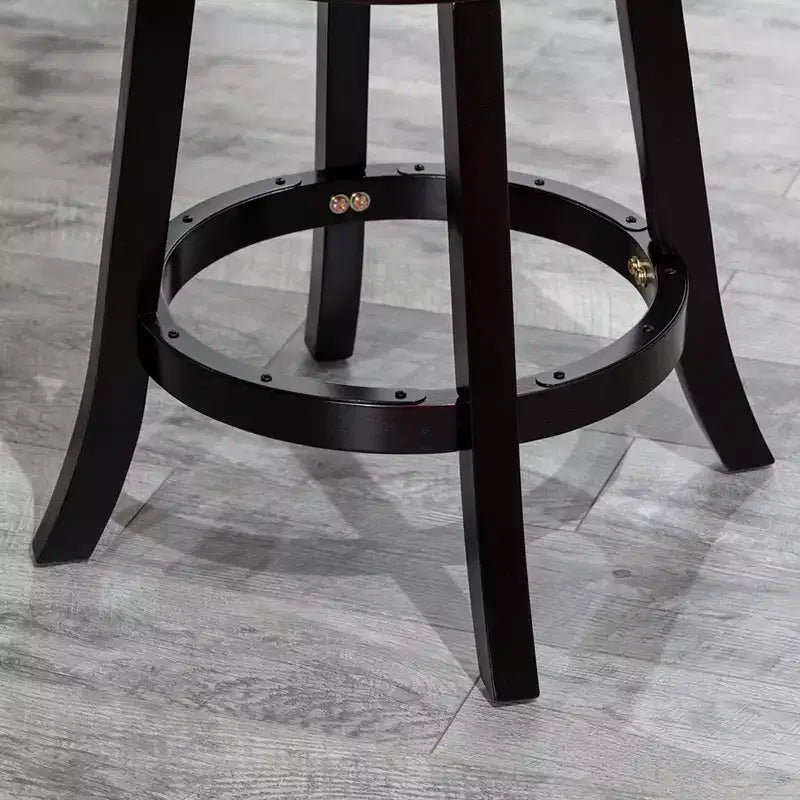 Tabouret de comptoir tournant moderne 24", chaise de salle à manger sans dossier rembourrée