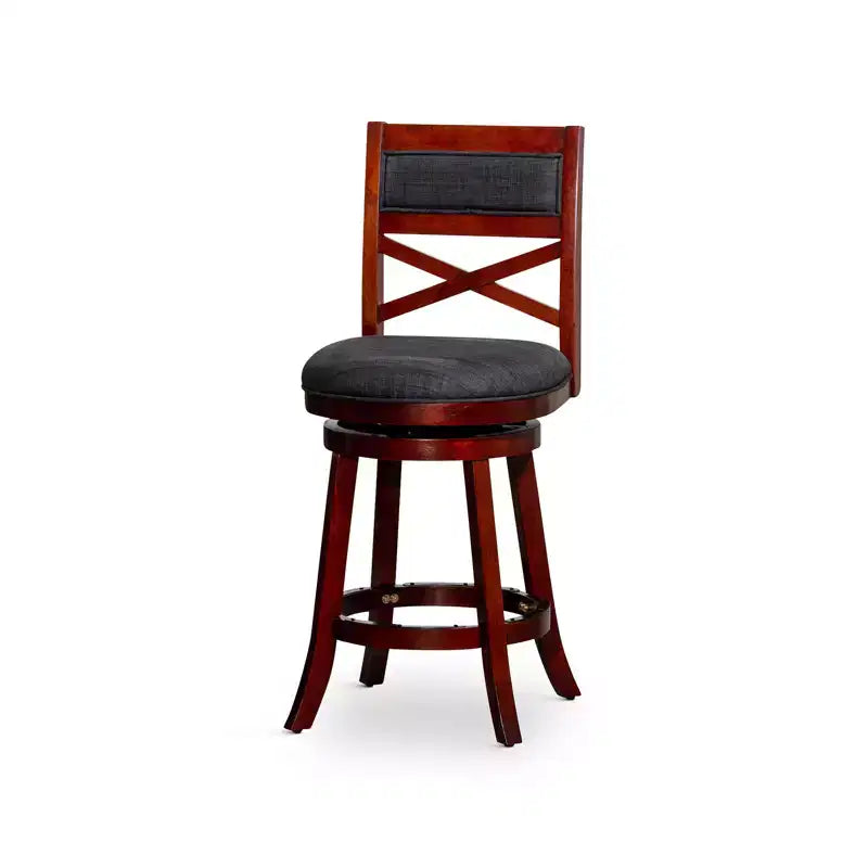 Tabouret de comptoir tournant moderne 24", chaise de salle à manger sans dossier rembourrée
