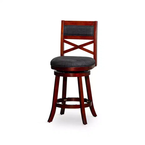Tabouret de comptoir tournant moderne 24", chaise de salle à manger sans dossier rembourrée