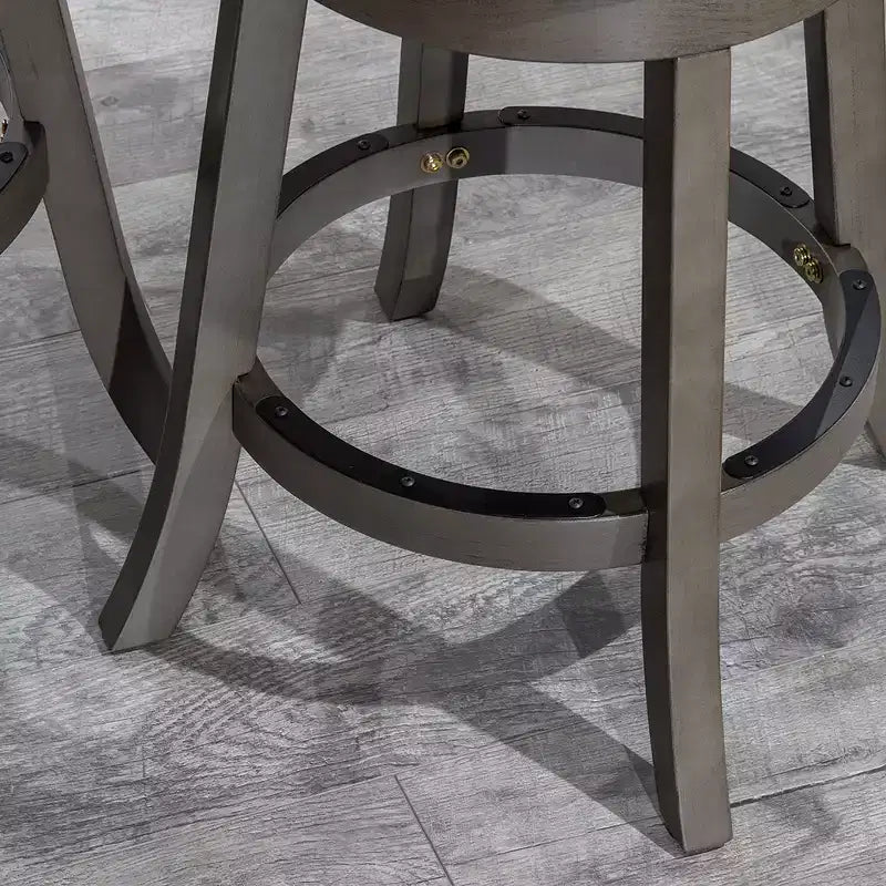 Tabouret de comptoir tournant moderne 24", chaise de salle à manger sans dossier rembourrée