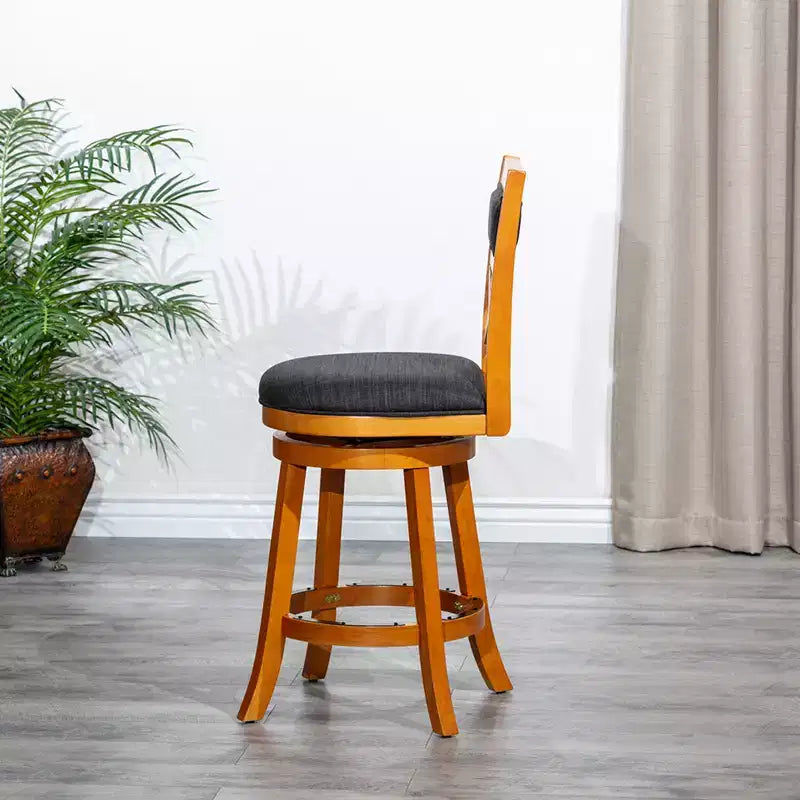 Tabouret de comptoir tournant moderne 24", chaise de salle à manger sans dossier rembourrée