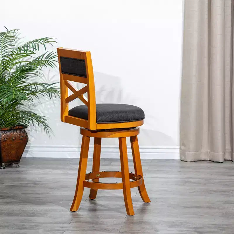 Tabouret de comptoir tournant moderne 24", chaise de salle à manger sans dossier rembourrée