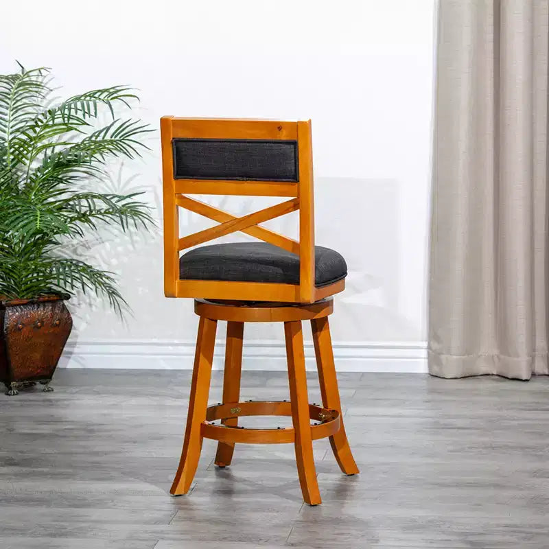 Tabouret de comptoir tournant moderne 24", chaise de salle à manger sans dossier rembourrée