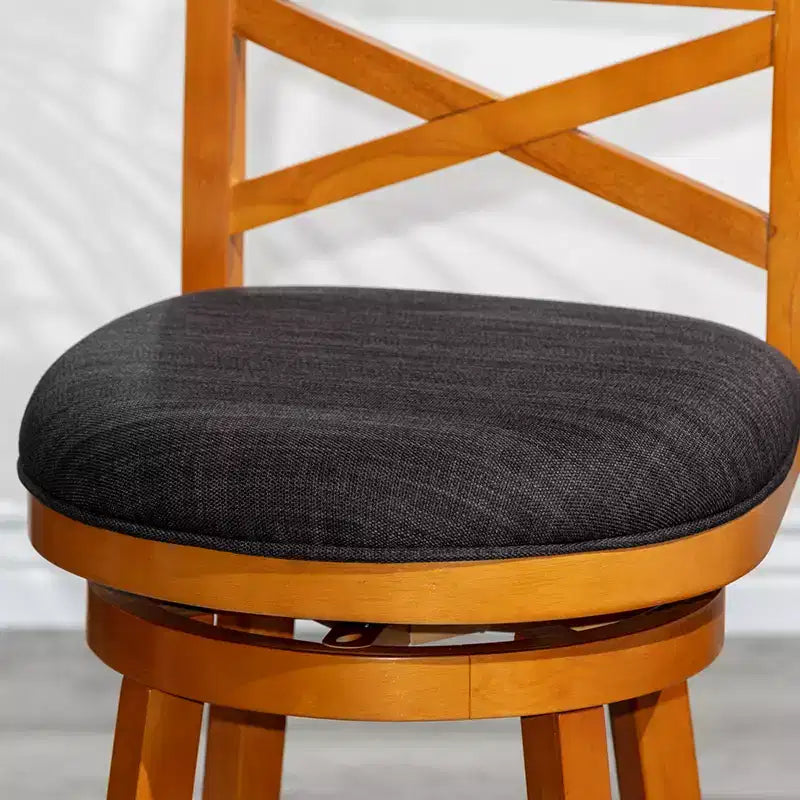 Tabouret de comptoir tournant moderne 24", chaise de salle à manger sans dossier rembourrée
