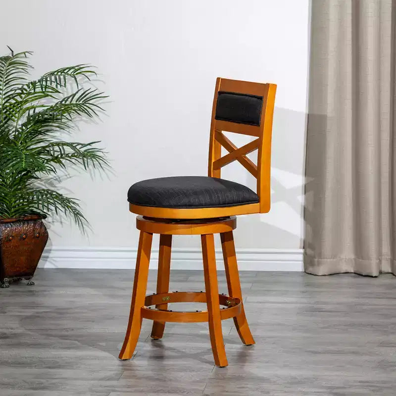 Tabouret de comptoir tournant moderne 24", chaise de salle à manger sans dossier rembourrée