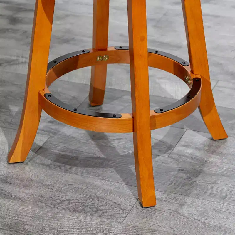 Tabouret de comptoir tournant moderne 24", chaise de salle à manger sans dossier rembourrée