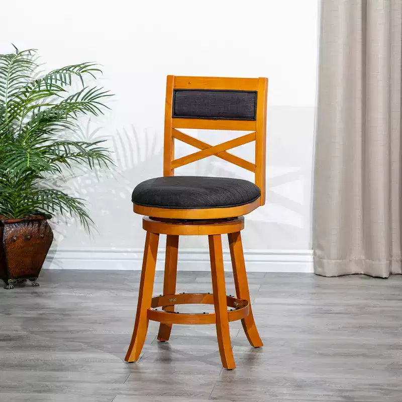 Tabouret de comptoir tournant moderne 24", chaise de salle à manger sans dossier rembourrée