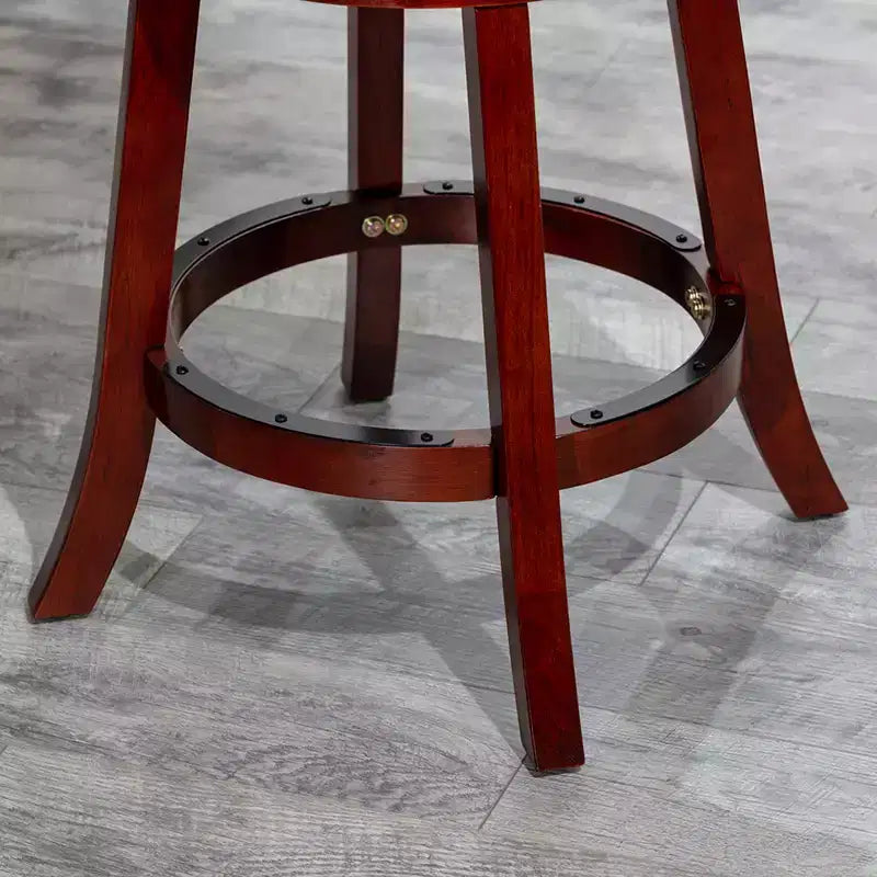 Tabouret de comptoir tournant moderne 24", chaise de salle à manger sans dossier rembourrée