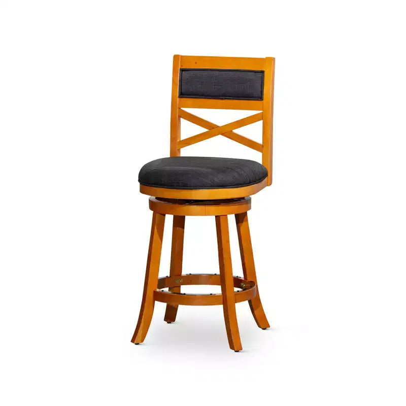 Tabouret de comptoir tournant moderne 24", chaise de salle à manger sans dossier rembourrée
