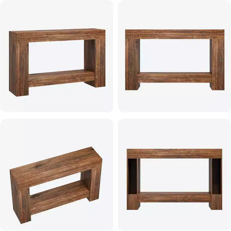Console de ferme avec étagère de rangement à 2 niveaux