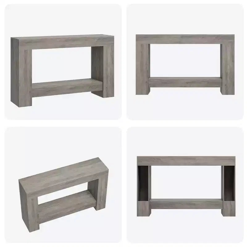 Console de ferme avec étagère de rangement à 2 niveaux