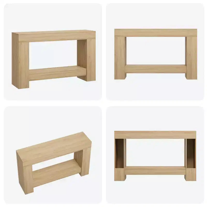 Console de ferme avec étagère de rangement à 2 niveaux