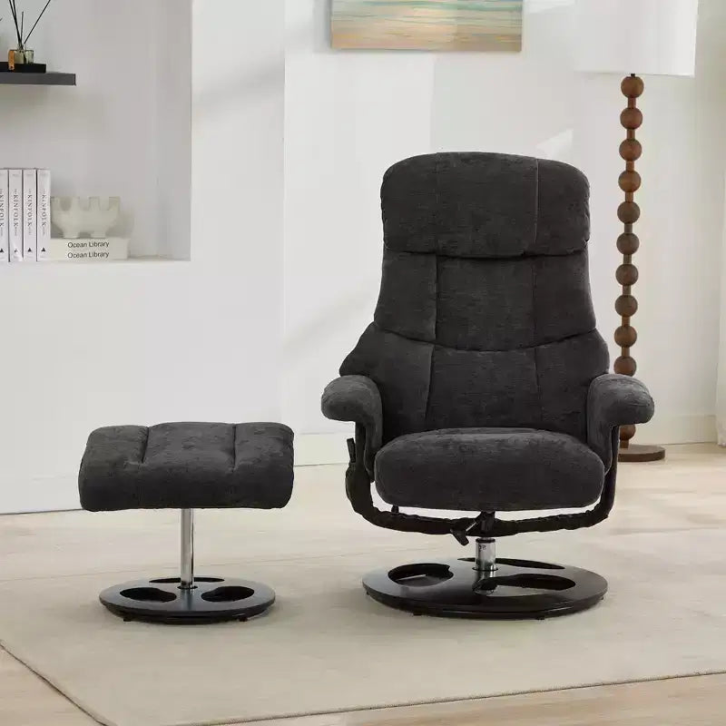 Fauteuil inclinable avec ottoman, fauteuil inclinable massant pivotant avec chauffage