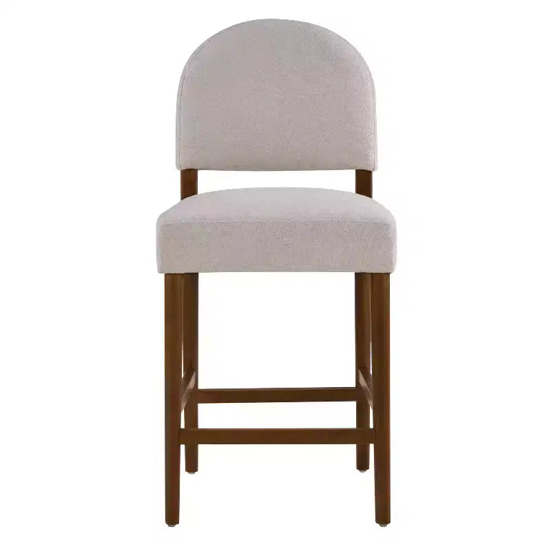 Tabourets de comptoir rembourrés en hévéa de style transitoire (Lot de 2)