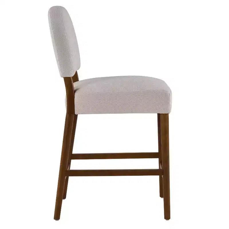 Tabourets de comptoir rembourrés en hévéa de style transitoire (Lot de 2)
