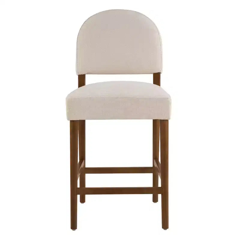 Tabourets de comptoir rembourrés en hévéa de style transitoire (Lot de 2)