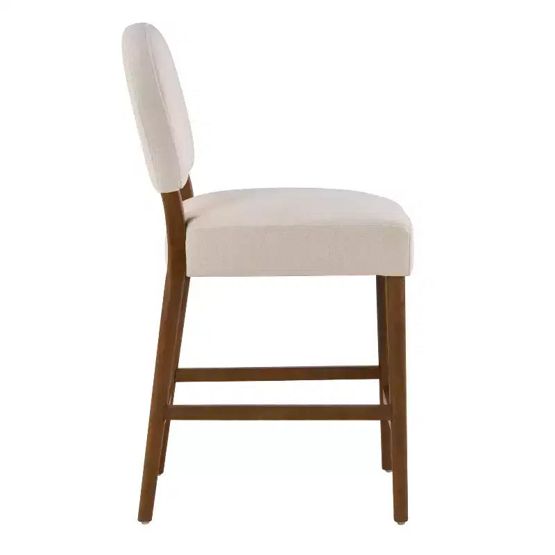 Tabourets de comptoir rembourrés en hévéa de style transitoire (Lot de 2)