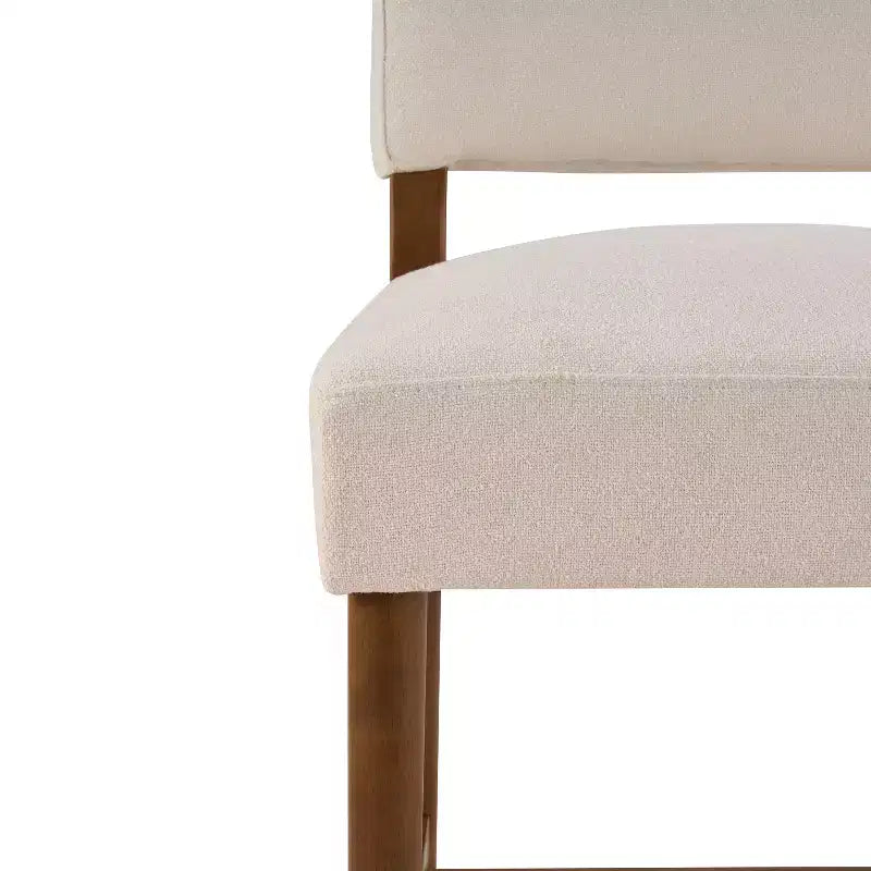 Tabourets de comptoir rembourrés en hévéa de style transitoire (Lot de 2)